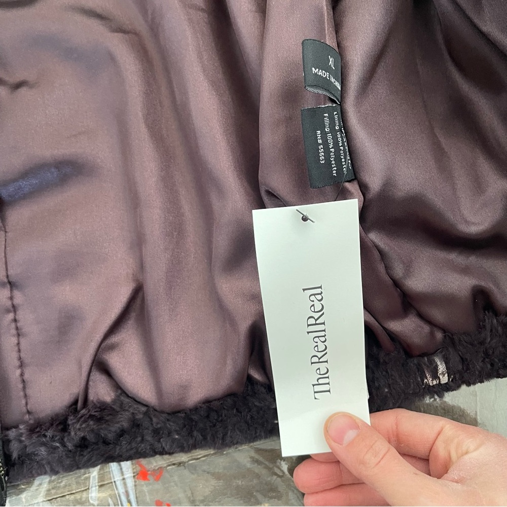 LINDA RICHARDS polar deep purple rabbit fur coat. Vintage - Picture 11 of 14